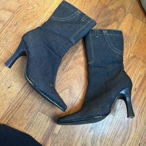 Y2K denim boot heels